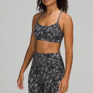 lululemon athletica Black Patterned Sports Bra